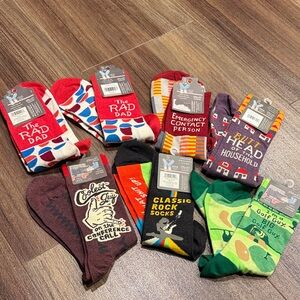 NWT Blue Q Men's Crew Socks Variety Pack